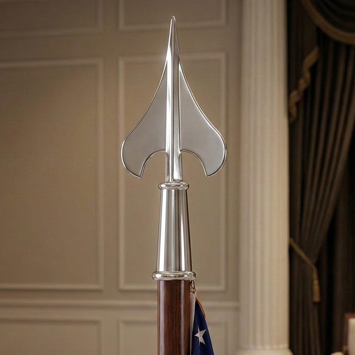 Silver Metal Army Spear