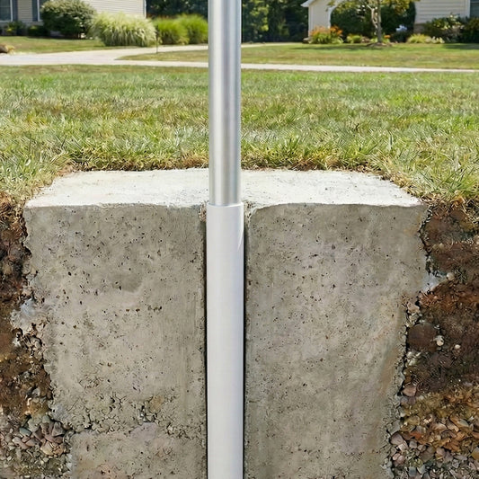 PVC Ground Sleeve - 2 1/2 - 3 PVC Ground Sleeve - 2 1/2 - 3" Diameter - 20' High Flagpoles