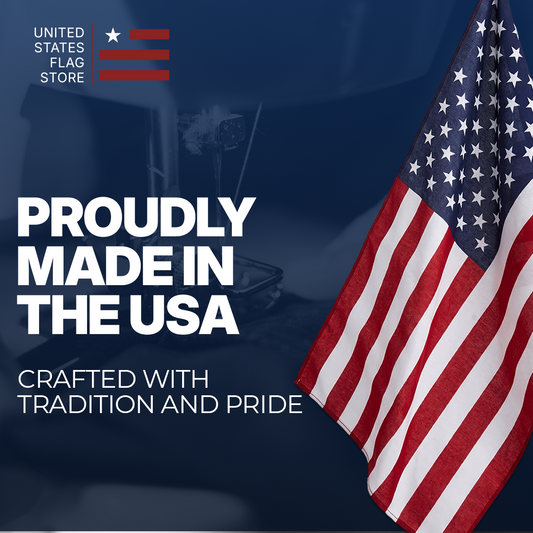 Double Sided American Stick Flag - Durable Knit Polyester - 12" x 18"