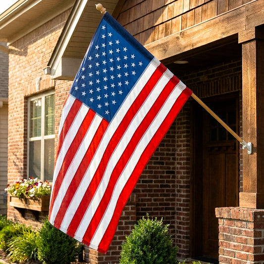 Super Tough 3ft x 5ft Nylon American Flag with Pole Hem