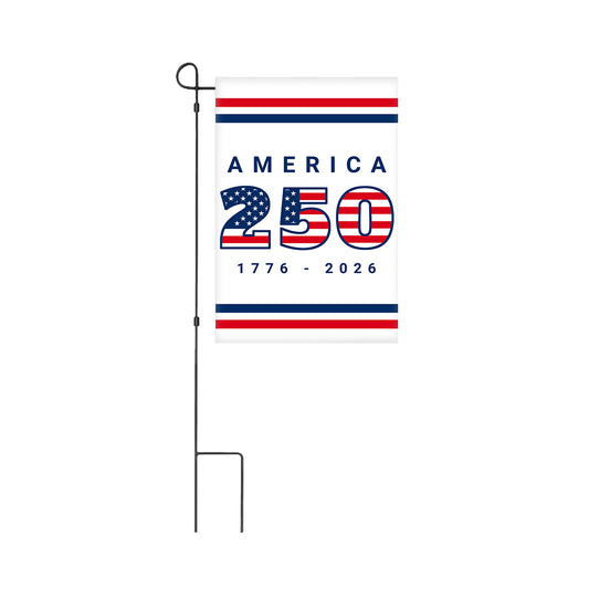 USA 250th Anniversary 12x18 USA 250th Anniversary 12x18" Polyester Garden Flag with White Background