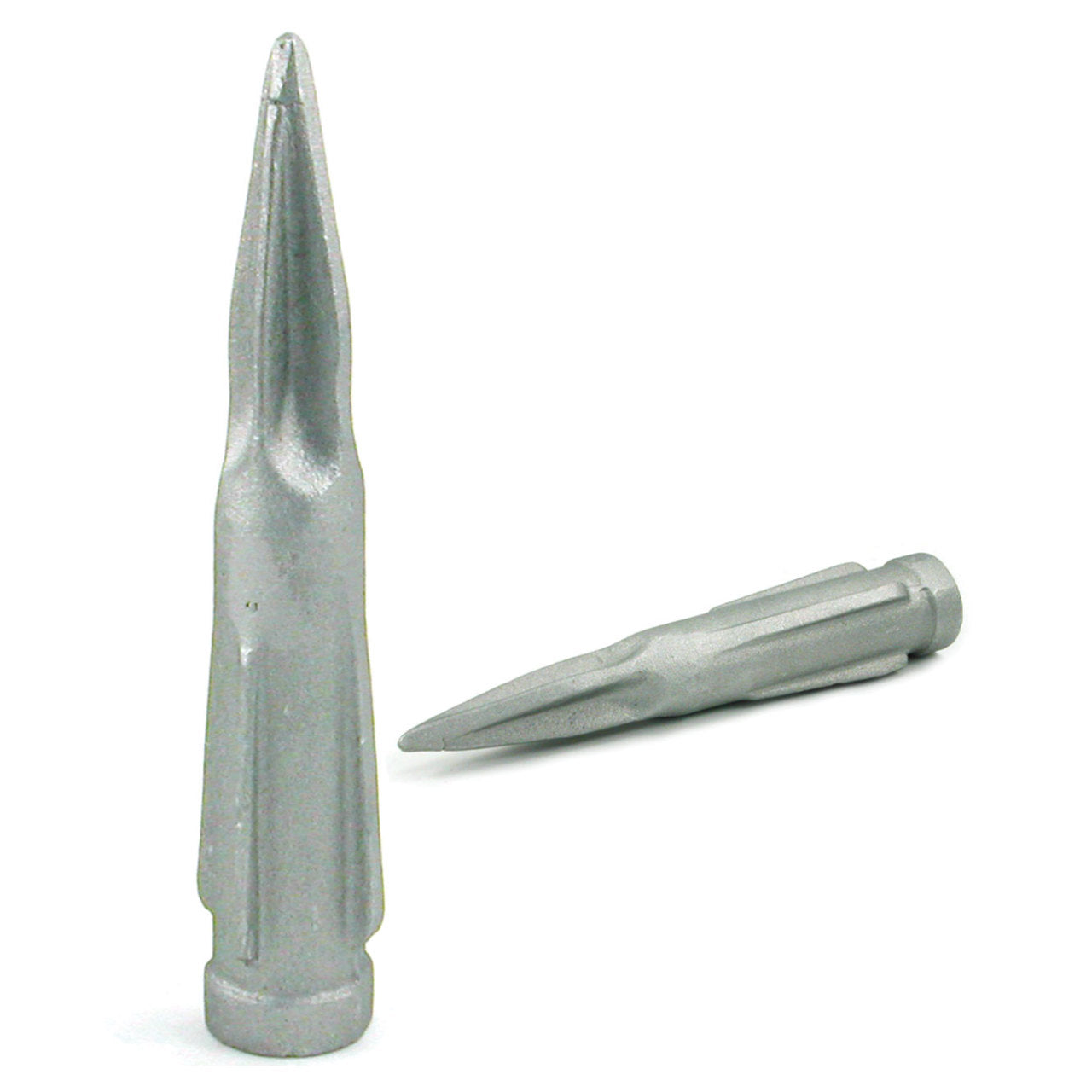 Silver cast aluminum flagpole socket set
