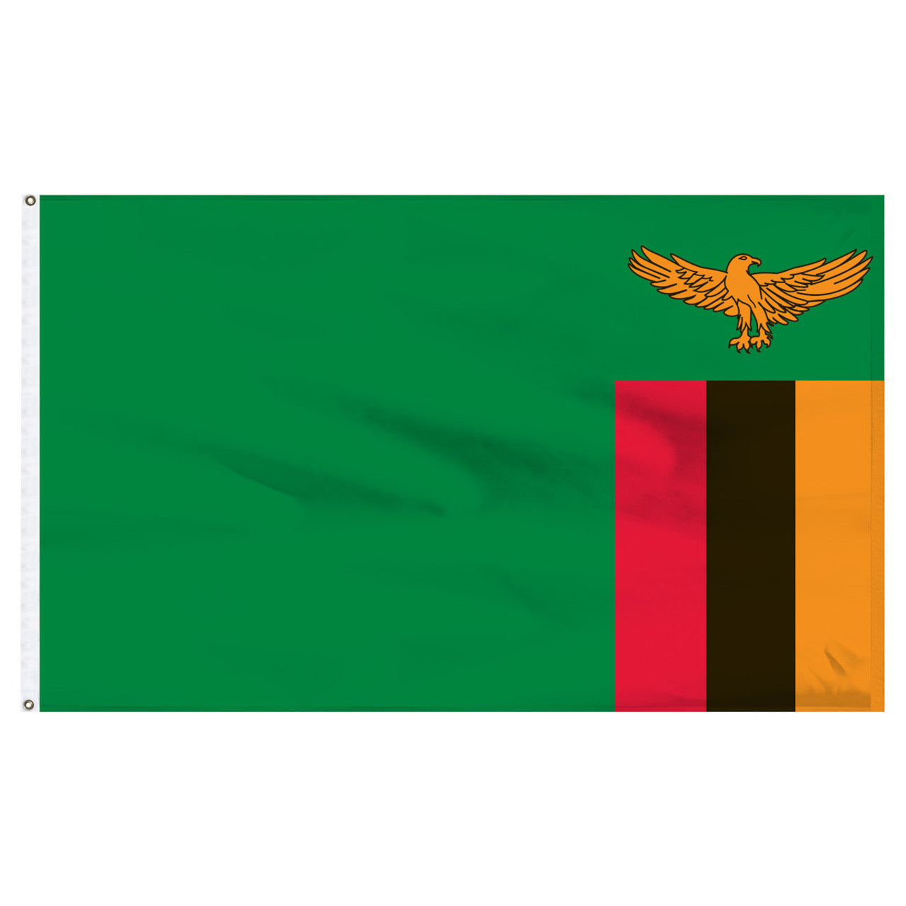 Zambia Flag 3ft x 5ft Nylon