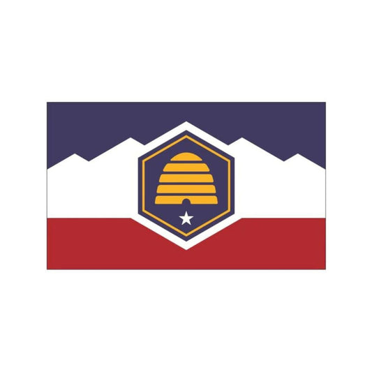 New Utah Polyester 12x18 inch Stick Flag