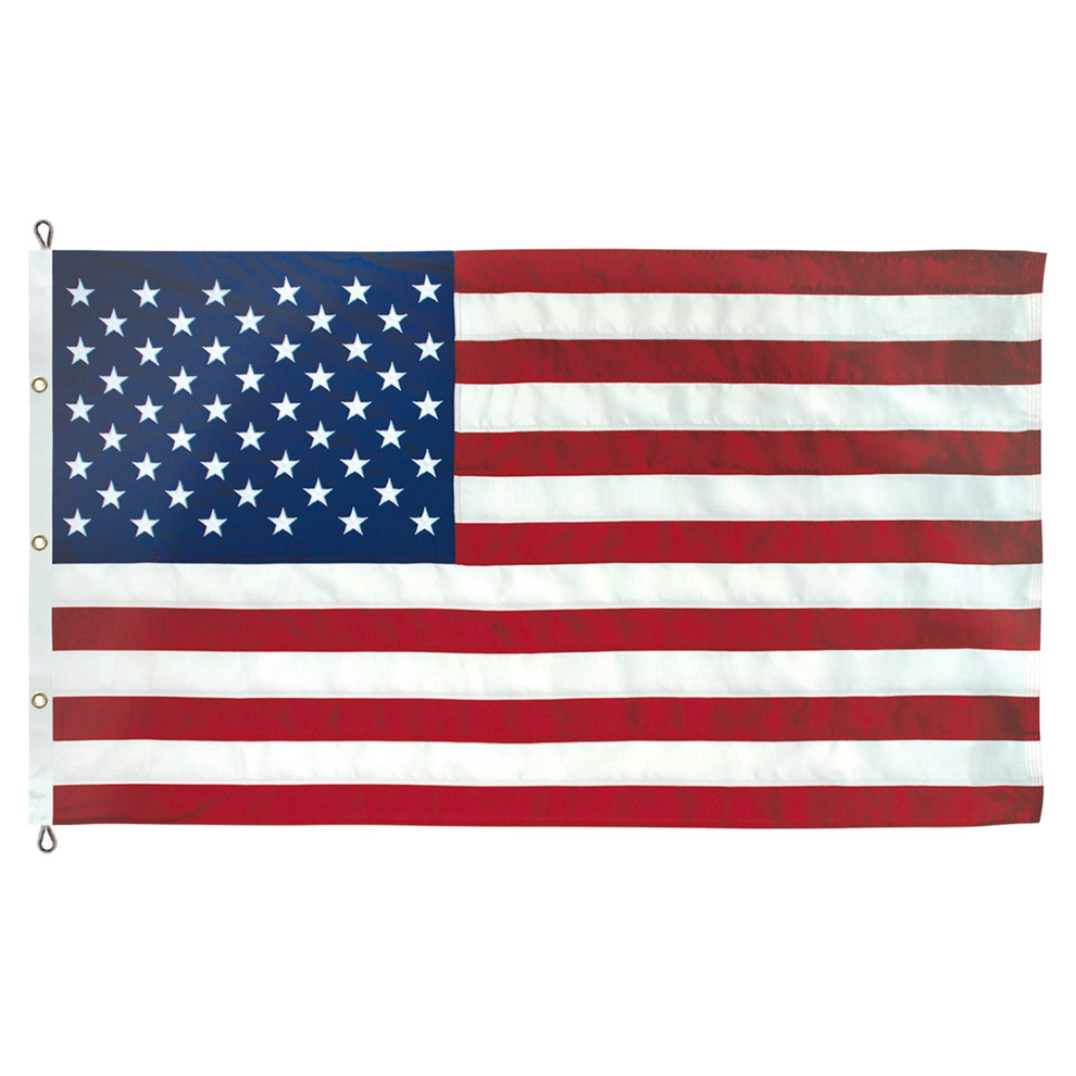 American flag with stars and stripes on a white background