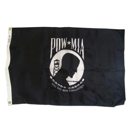 POW MIA Flag 2ft x 3ft Nylon - Single-Sided