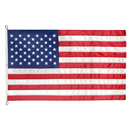 American flag with red, white, and blue colors on a white background