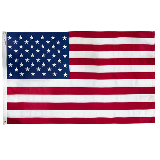 American flag with stars and stripes on a white background