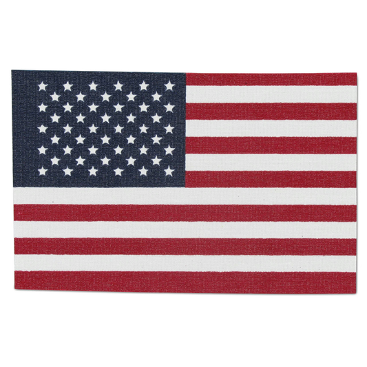 American flag patch on a white background