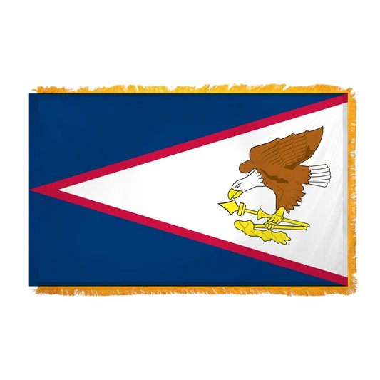 American Samoa flag with an eagle design on a white background