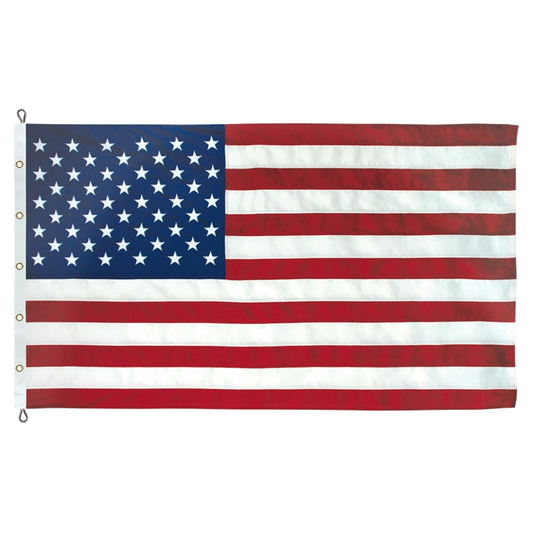American flag with stars and stripes on a white background