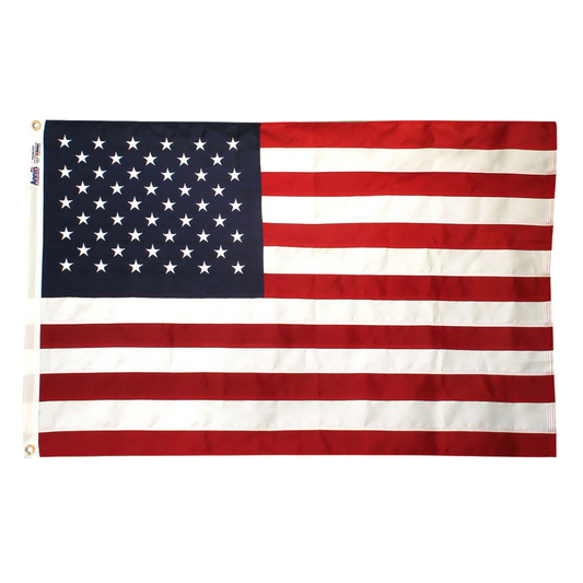 American flag with stars and stripes on a white background