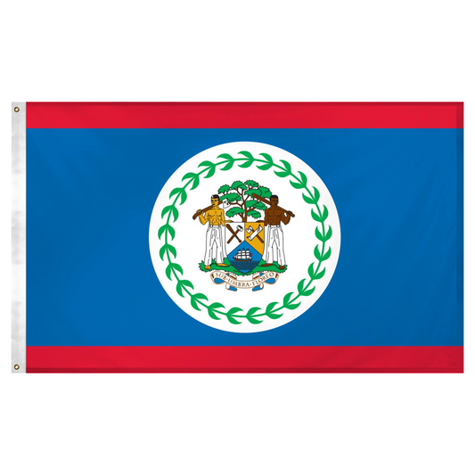 Belize Flag 3ft x 5ft Super Knit Polyester