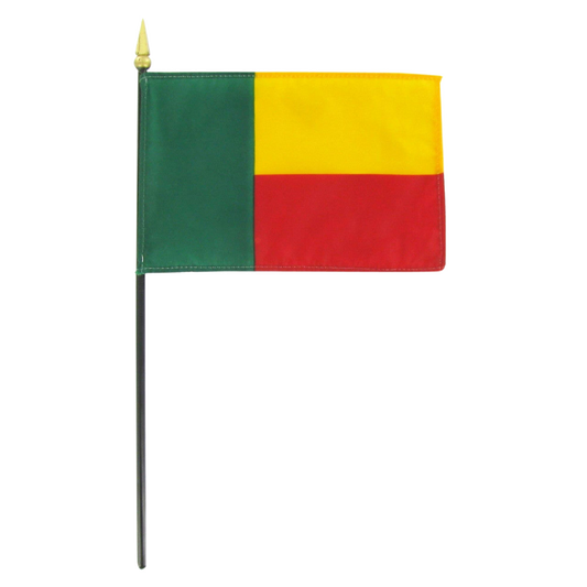 Benin 4in x 6in Stick Flag