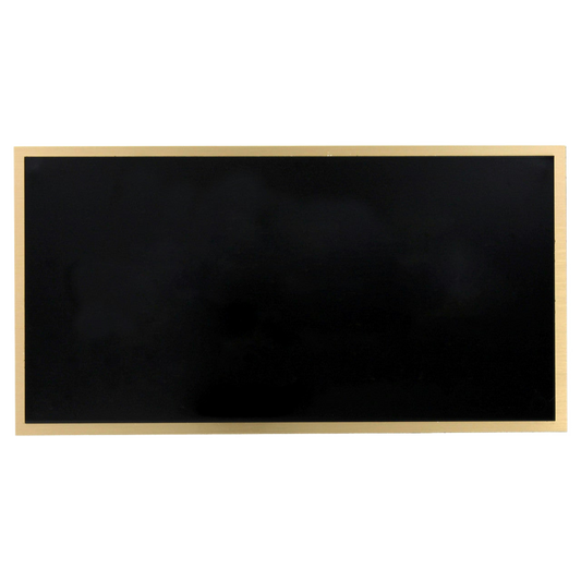 Blank Large Black-on-Brass Engraving Plate - 3.25in x 6.25in