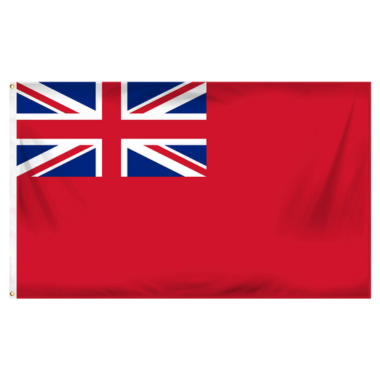 British Red Ensign flag with Union Jack in upper left corner