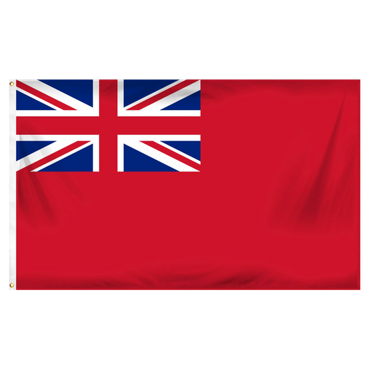 British red ensign flag on white background