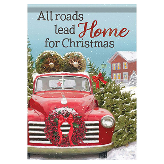 Carson Christmas Garden Flag - Christmas Tree Delivery - 12.5in x 18in