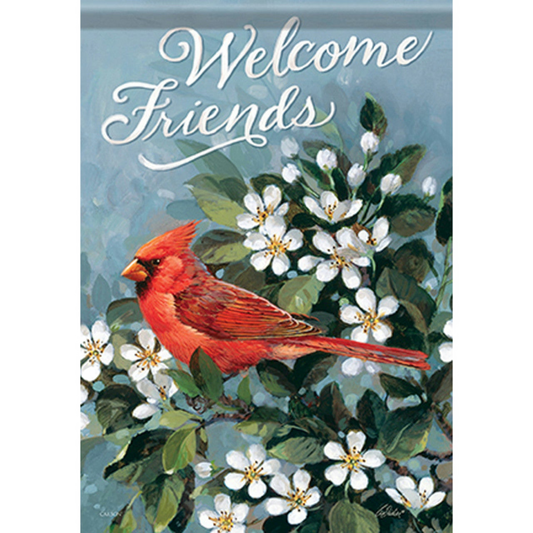 Carson Summer Garden Flag - Welcome Cardinal