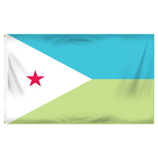 Djibouti Flag 3ft x 5ft Printed Polyester