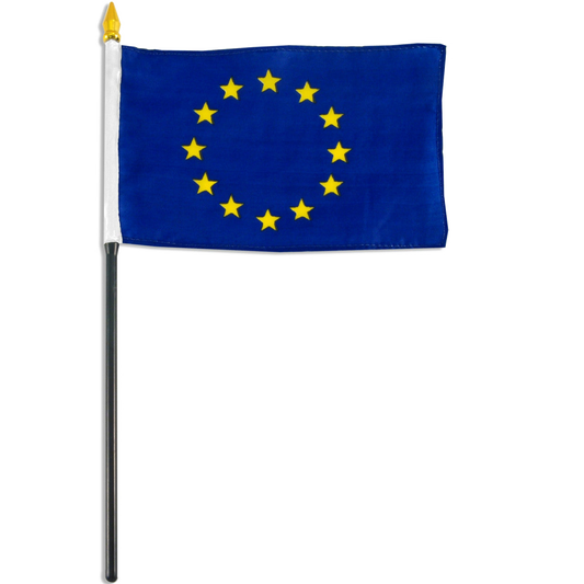 Flag of the European Union with yellow stars on a blue background