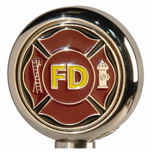 Fire department emblem motorcycle flag topper
