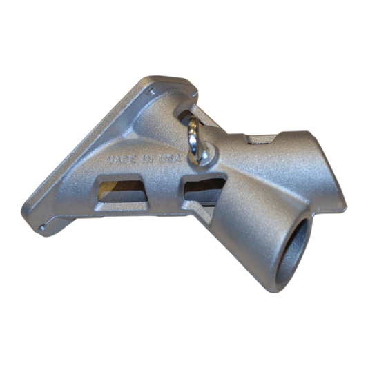 A metal wall mount on a white background
