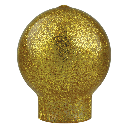 Gold vinyl zip ball flagpole topper