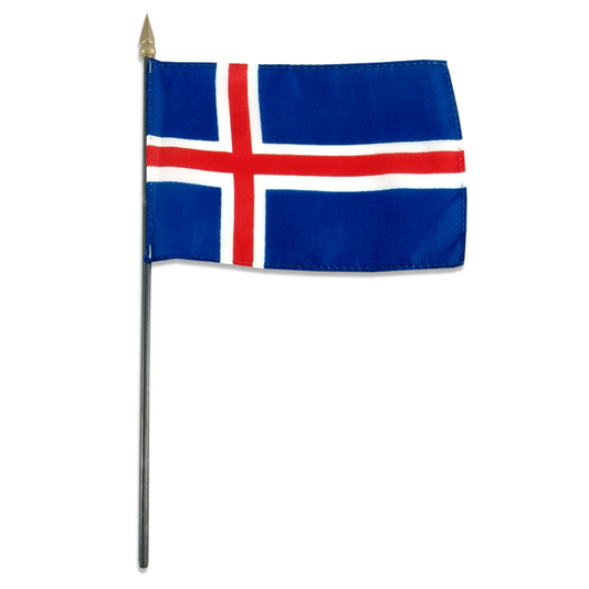 Icelandic flag on a white background