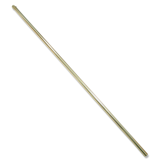 Gold-colored metal flagpole on a white background