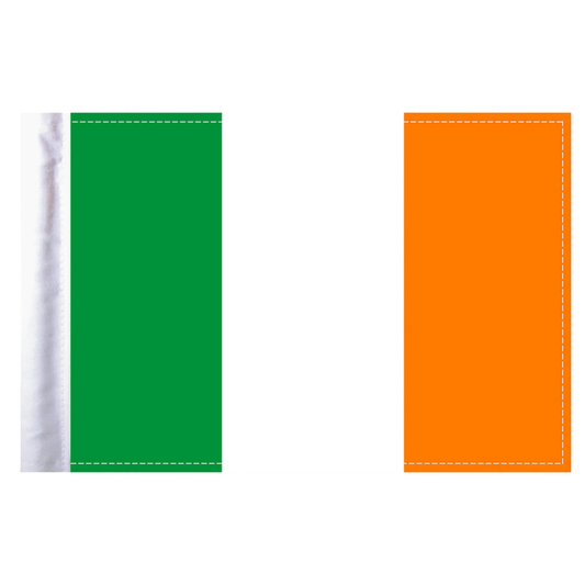 Ireland motorcycle flag on a white background