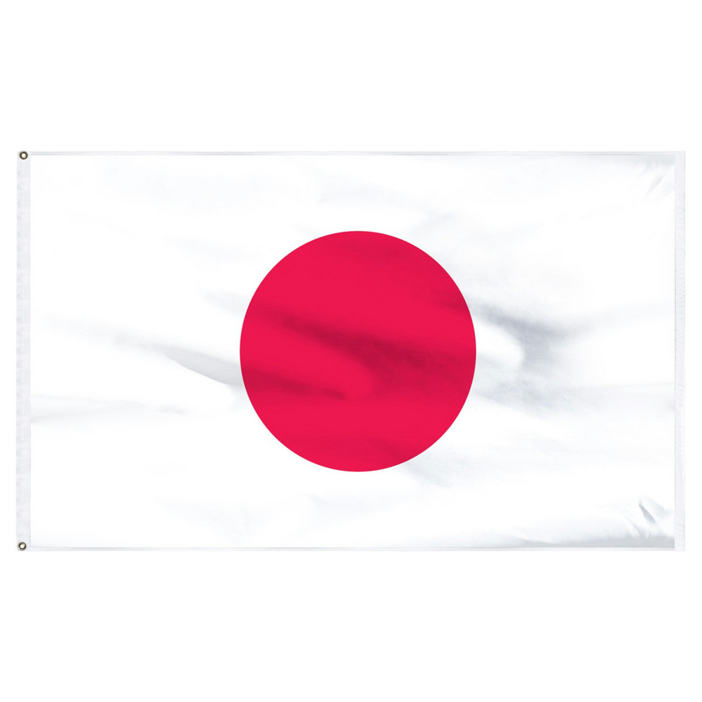 Japanese flag with a red circle on a white background