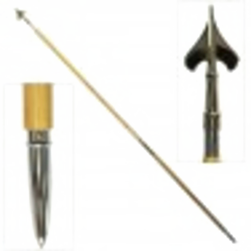 Components of an indoor flagpole