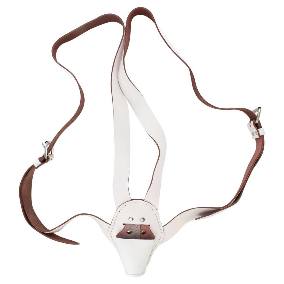 Valley Forge leather carrying belt on a white background
