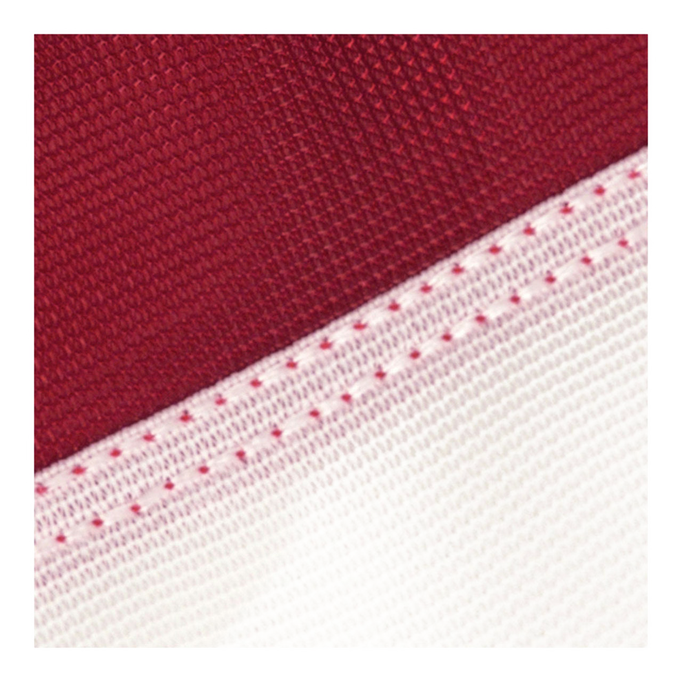 Close up of the fabric of an American flag