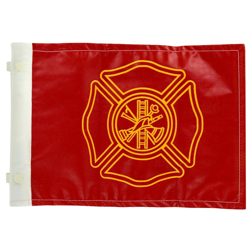 Red Antenna Fire Department flag