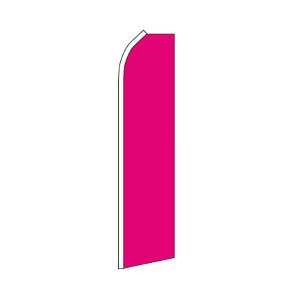 Pink feather flag on a white background