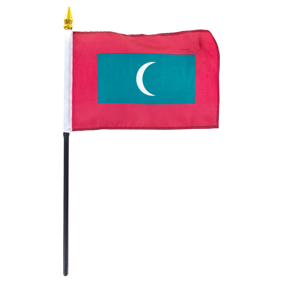 Flag of Maldives on a small black stick.