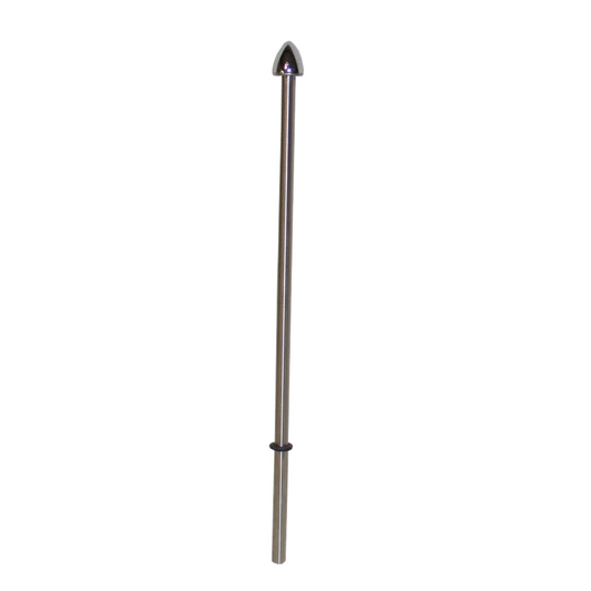 Indoor flagpole with spear head