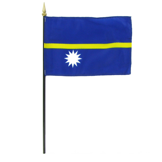 Nauru 4" x 6" Stick Flag