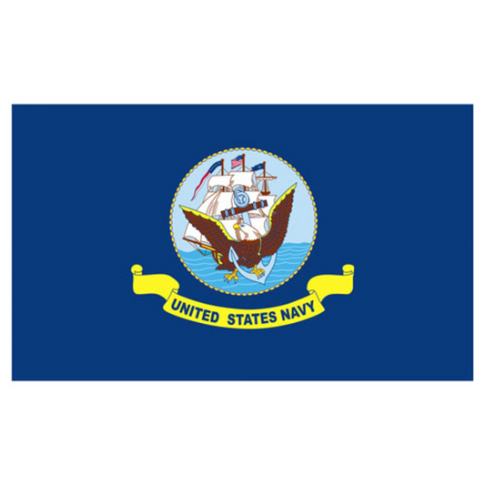 U.S. Navy flag on a white background