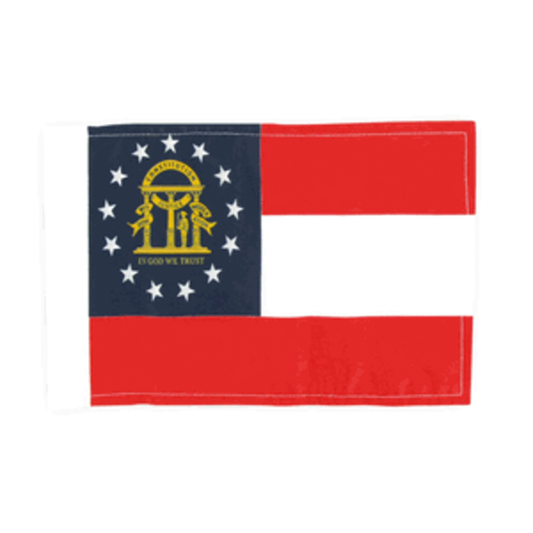 New Georgia state car flag on a white background