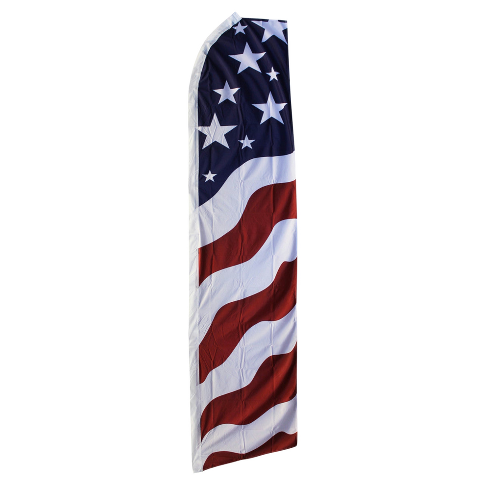 American flag design swooper flag on a white background