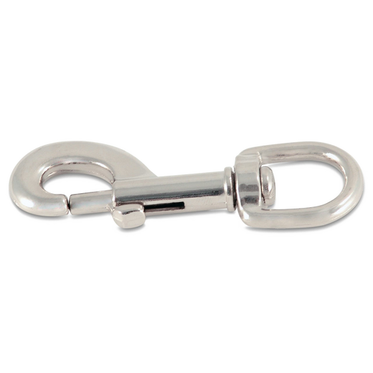 Nickel plated swivel eyebolt snap