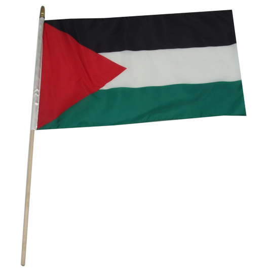 Flag with black, red, and green colors on a white background