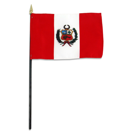 Peru flag 4 x 6 inch