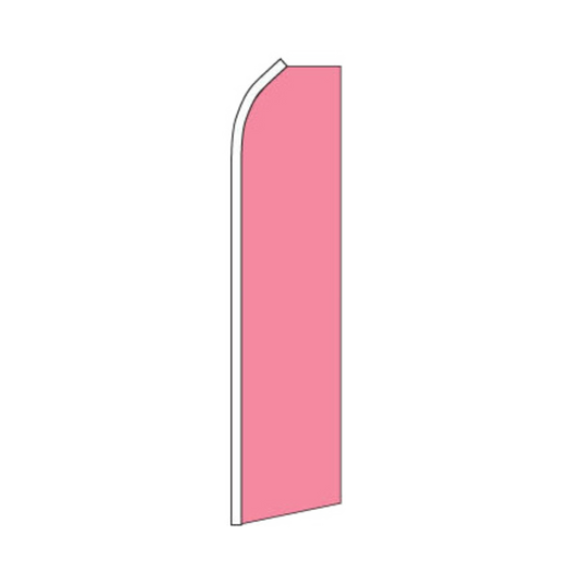 Pink feather flag on a white background