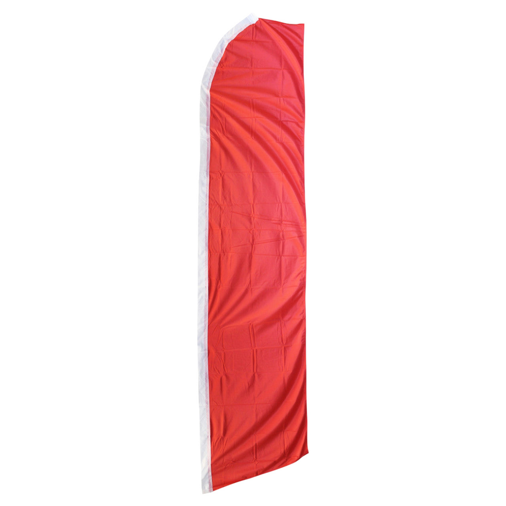 Red feather flag on a white background