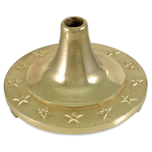 Gold indoor flagpole base