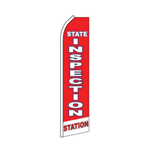 State Inspection Swooper Flag - 11.5ft x 2.5ft